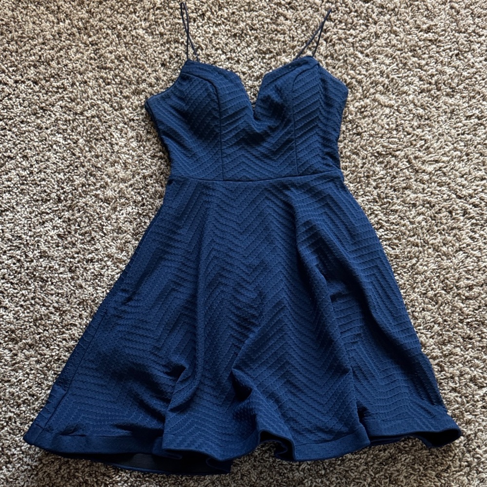Elegant Navy Blue Women's Dress
